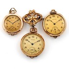 Vintage Elgin Waltham GF 0s 7-17j Womens Hunter Pocket Watch Lot of 15 #WB5769-2 — photo 5