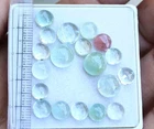 Natural Aquamarine Round Cabochon Loose Gemstone Lot 19 Pcs 9 MM 20.30 CT