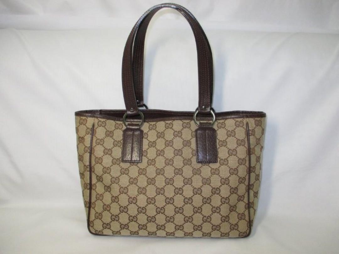 GUCCI GG beige tote bag authentic pre-owned excellent condition