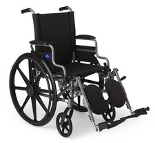 Medline Lightweight Wheelchair for Adults W Swing-Back Desk-Length Arms Legs New