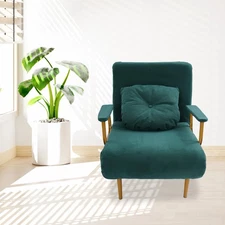 Convertible Sofa Bed Folding Arm Chair Sleeper Leisure Recliner Lounge Couch New