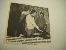 TOM WOPAT with RICK BLACKBURN and MIKE POST 1983 music biz promo pic/text