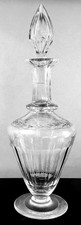 ANTIQUE TALL CONTINENTAL GLASS DECANTER STYLE OF ST LOUIS BACCARAT c.1880
