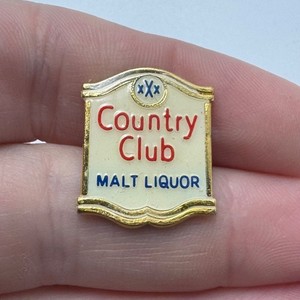 Vintage Country Club Malt Liquor Beer Logo Advertising Enamel Lapel Pin