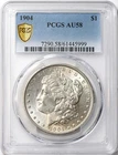 1904 $1 Morgan Silver Dollar PCGS AU58 - Nice Luster / Better Date Coin