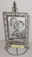Dayspring 10 1/2 in Silver Hanging 3x5 in Photo Frame "God Bless... " **NEW**