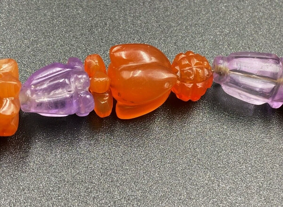 Lote de cuentas gemas cornalina amatista cristales del sudeste asiático cultura pyu birmana Foto 4 de 4