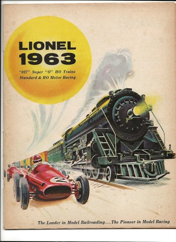 Folleto/folleto Lionel Trains 1963-027-Super O & Ho-Standard & HO Motor Racing - Imagen 1 de 7