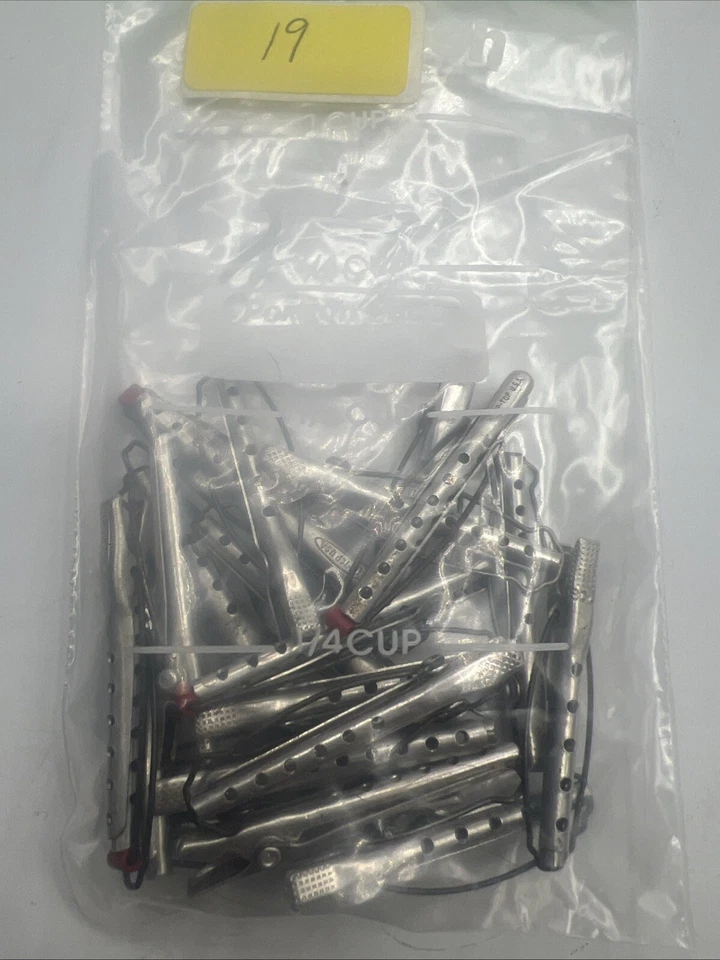 Lote de 120 vintage Rolos de cabelo de metal alumínio Perm Rods clipes Goody etc - Imagem 3 de 4