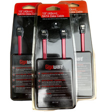 Lot of 3 19" SATA Data Cables for Hard Drive HDD 3gb/sec