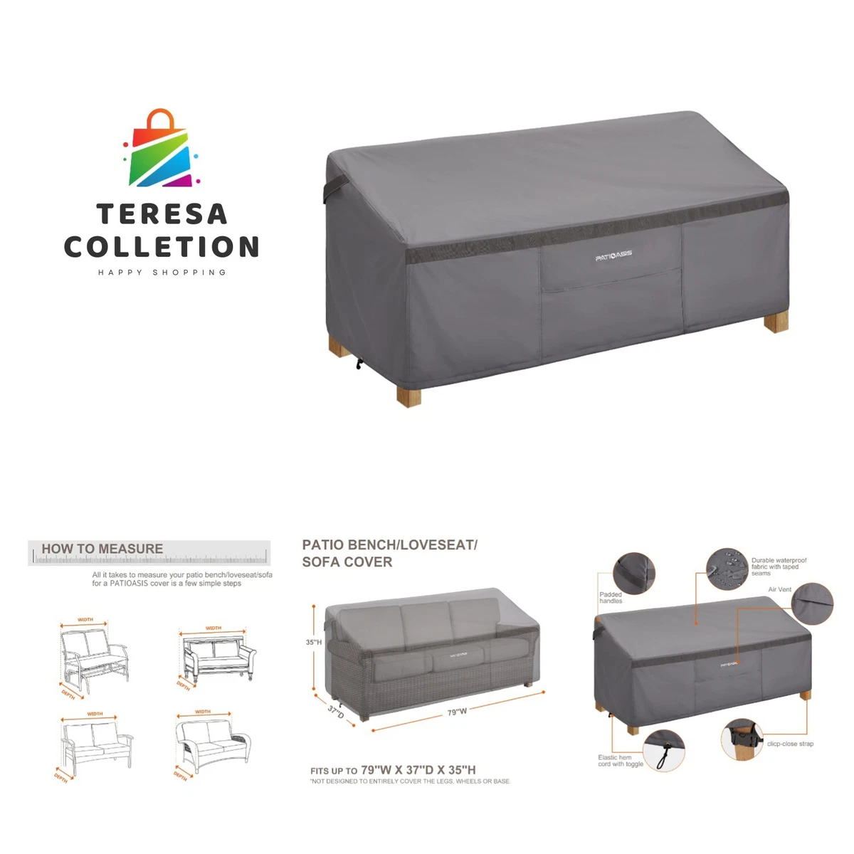 Hampton bay loveseat cover sale