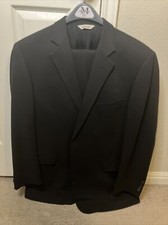 Pronto Uomo Comfort Stretch Mens Black Wool 2pc Suit - Measurements in Descript