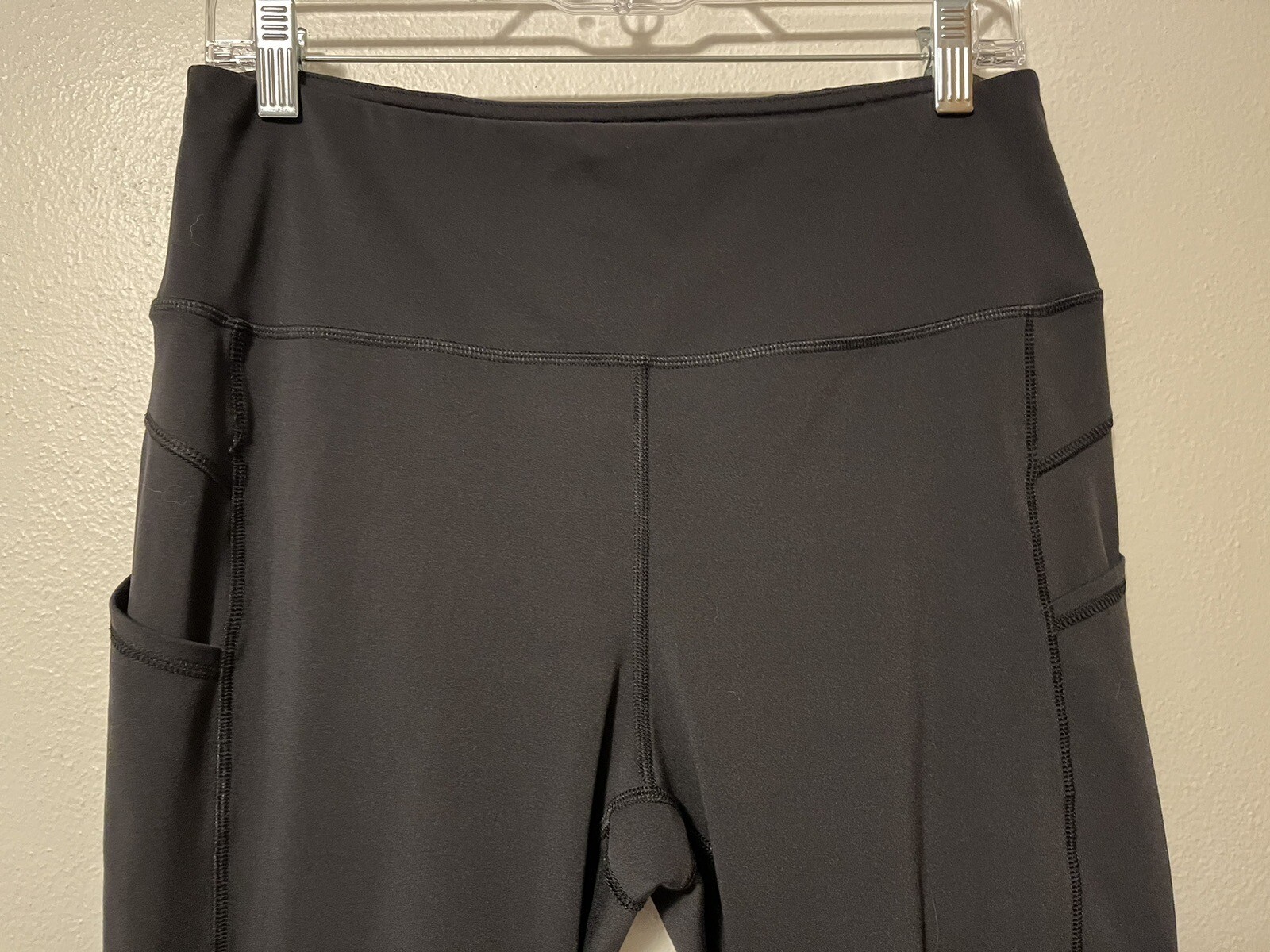 X by Gottex Leggings Womens XLarge Black Pockets Stretch Elastic Waist