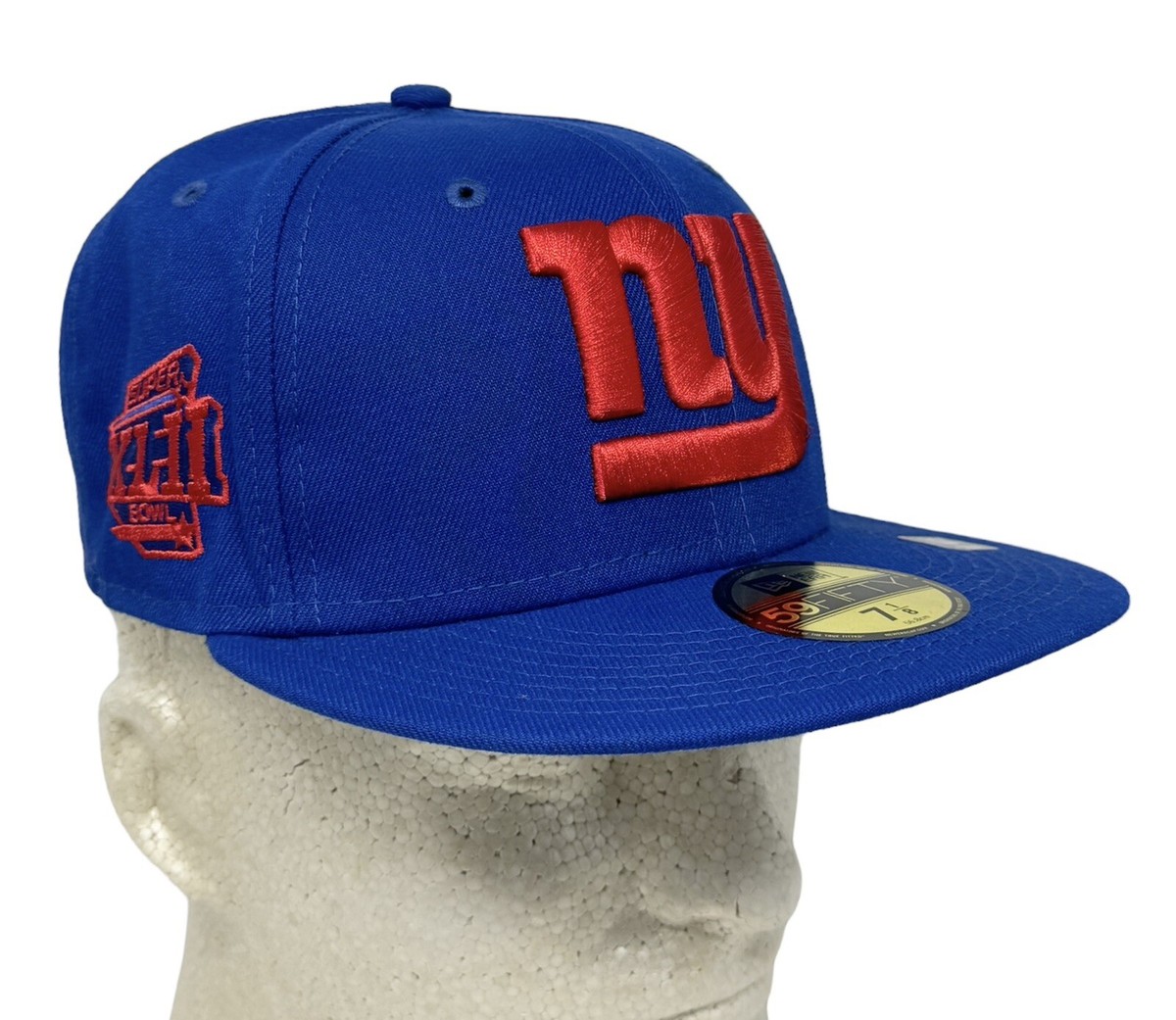 NY Giants Superbowl XLII New Era 59Fifty Blue/Red Fitted Hat