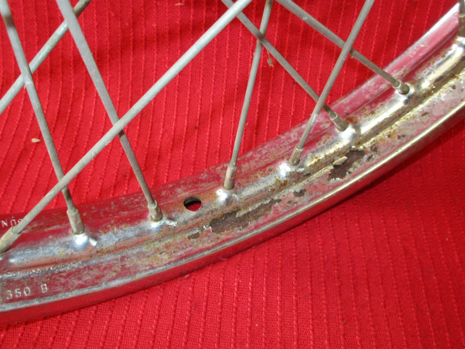 Harley Davidson AMF roadmaster XL moped front rim wheel sunmetal 6 79