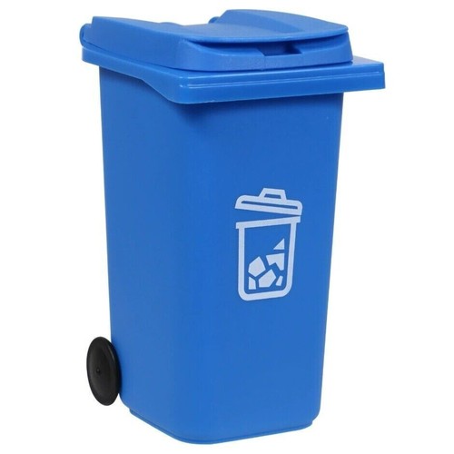 Mini Curbside Trash Desk CaddyAwesome Wheeled Bin Pencil Holders NEW
