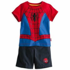 Marvel Spider-Man 2 PC Costume Short Sleeve Shirt Shorts Outfit Set Boy 5/6 7/8