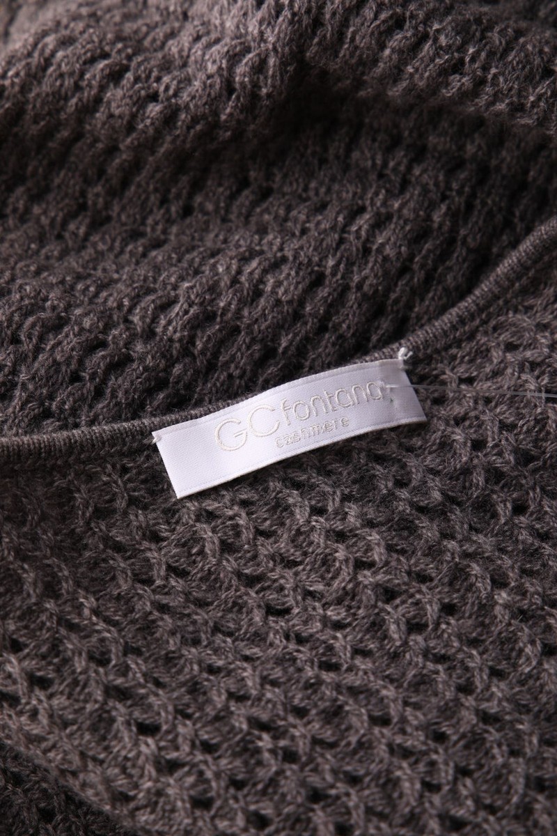 GC Fontana Cardigan Long Wool-Blend Cachemire D 42 Taupe Marron