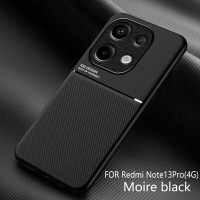For Xiaomi Redmi Note 13 Pro 4G Magnetic Anti-Slip Rubber Leather Fell Case Cove