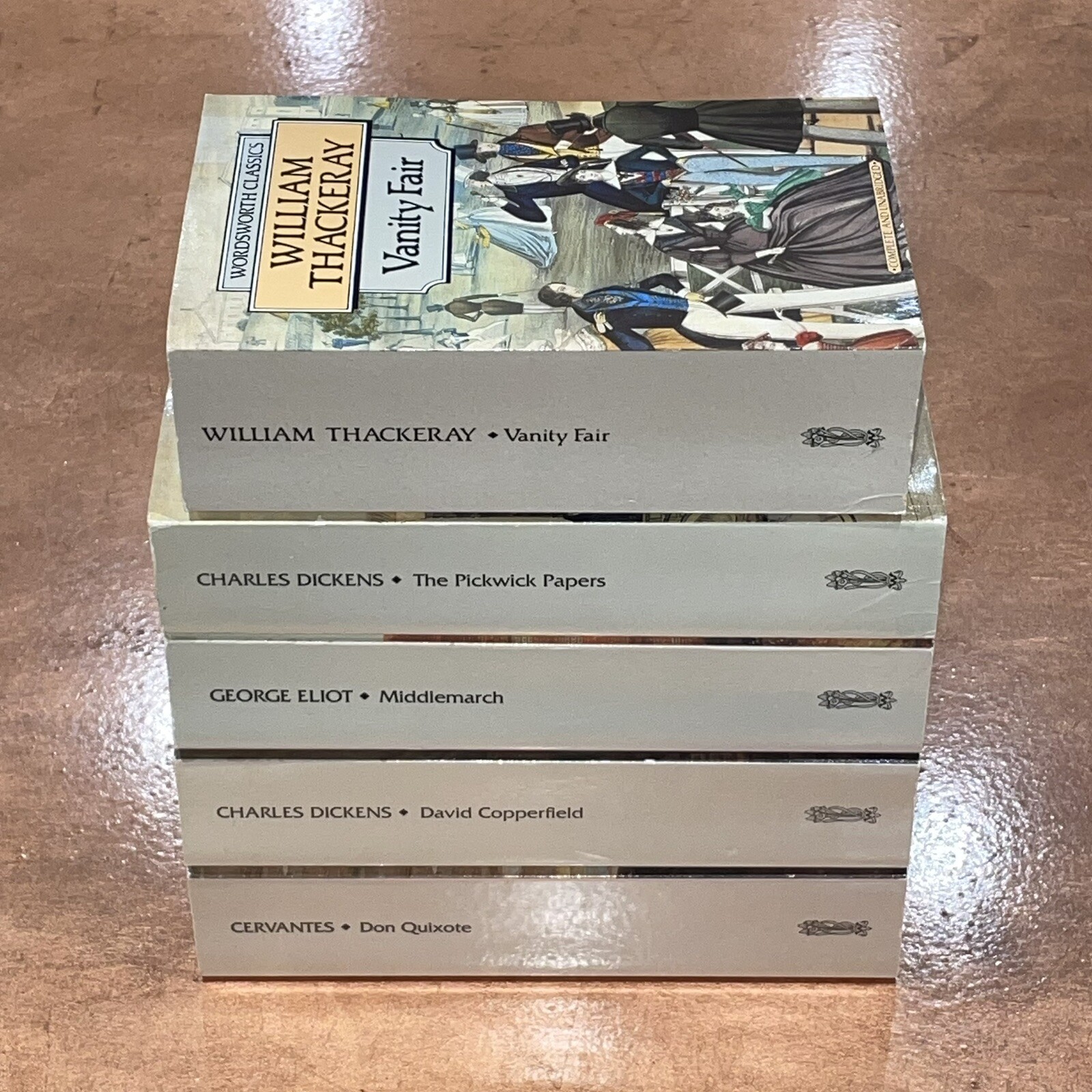 Wordsworth Classics Book Bundle Vanity Fair Middlemarch Pickwick Papers Etc