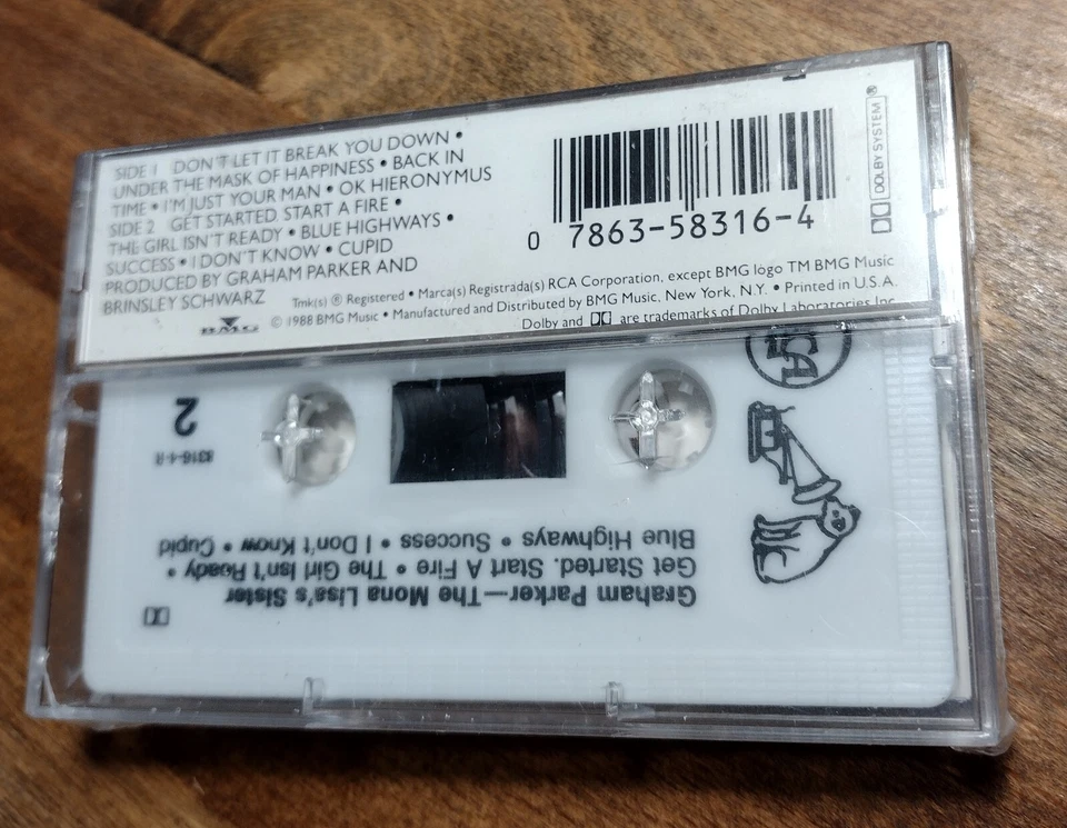Graham Parker - The Mona Lisa's Sister 1988 Cassette Tape Still Sealed - Image 2 of 2