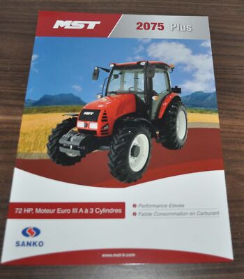 MST 2075 Plus Tractor Sanko Turkey Brochure Prospekt
