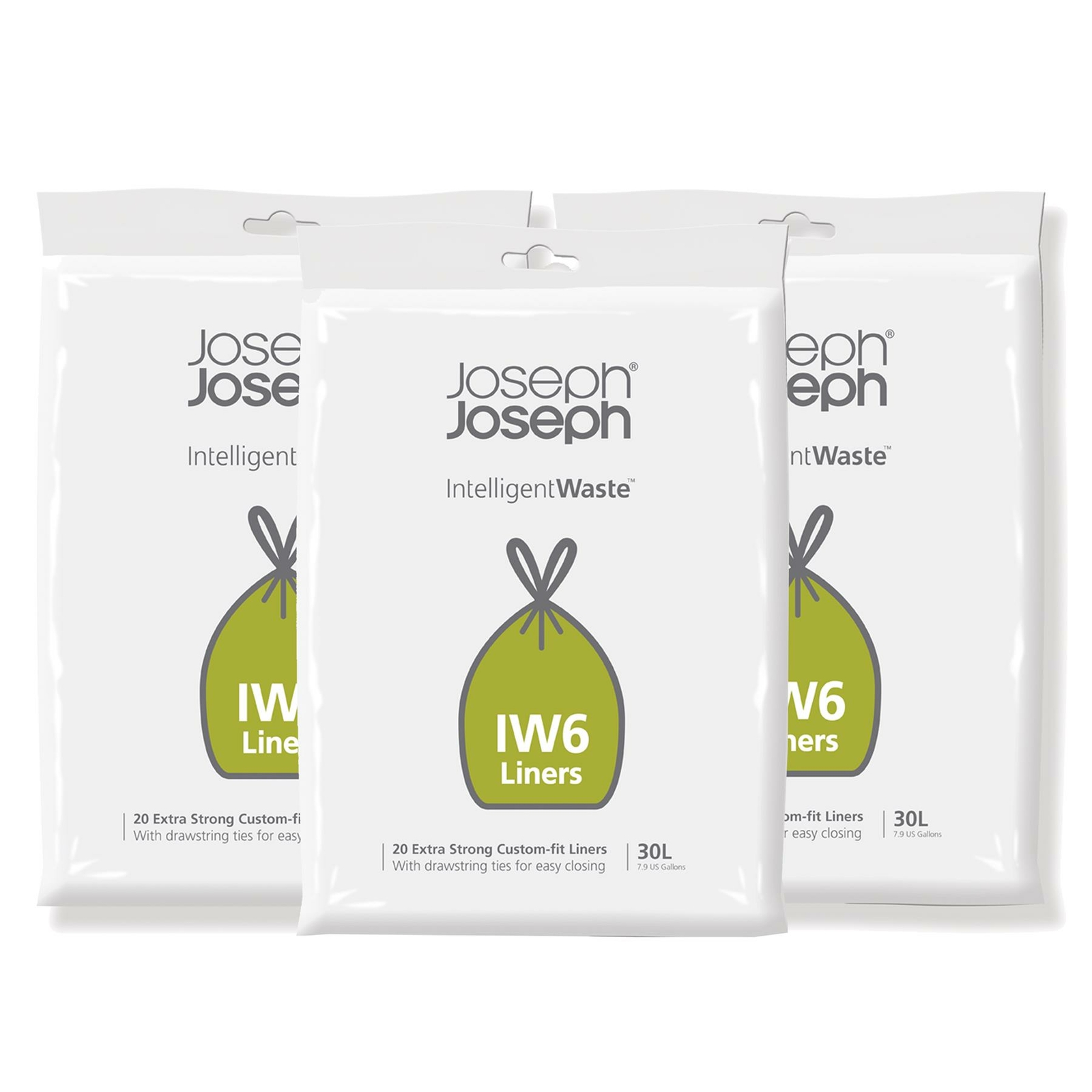 Joseph Joseph IW6 General Waste Bin Liners for Totem Max Bins60 Bags
