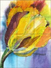 Tulip Tile Backsplash Phyllis Neufeld Flower Art Ceramic Mural PNA023
