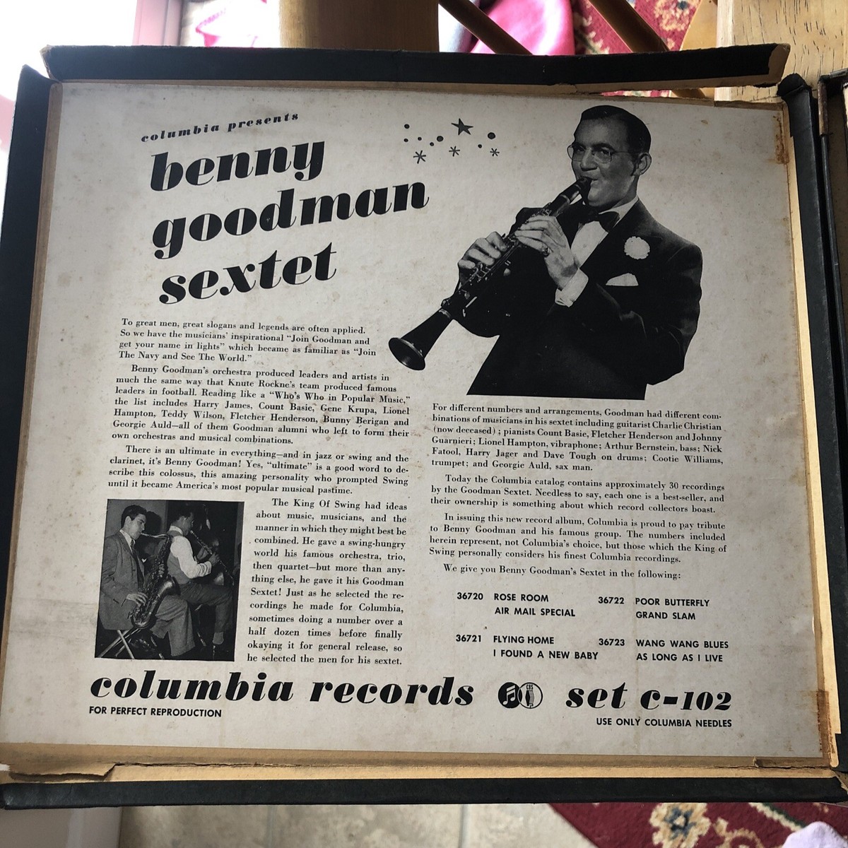 Benny Goodman 78rpm Set Columbia Records #C-102 “Benny Goodman