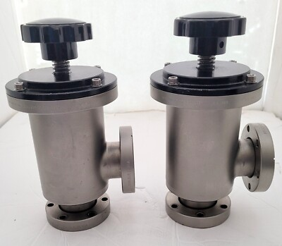 #ad UHV ISOLATION VALVE NW40 2.75 IN. CF ANGLE PORTS VITON COPPER MANUAL UHV 4 $199.00