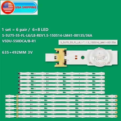 LED strips BN96-39659A BN96-39660A For Samsung UN55KU6290FXZA UN55JU6400