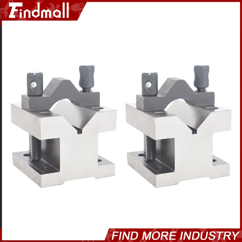 1Set 2-3/8 x 2-3/8 x 2 Inch V Block & Clamp Multi-use Gauge Gage Machinist Tool. - Image 3 of 4