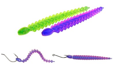Keitech Custom Leech / 76mm / 10 Stück / Gummiköder Gummifisch / Forelle Hecht