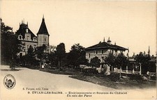 Old postcard Evian-les-BAINS - Establ. et Sources du Chatelet-Un coin des.. (248530)