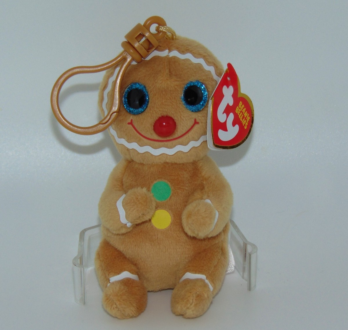 Ty Beanie Bellies COOKIE Gingerbread Man Very rare limited Key