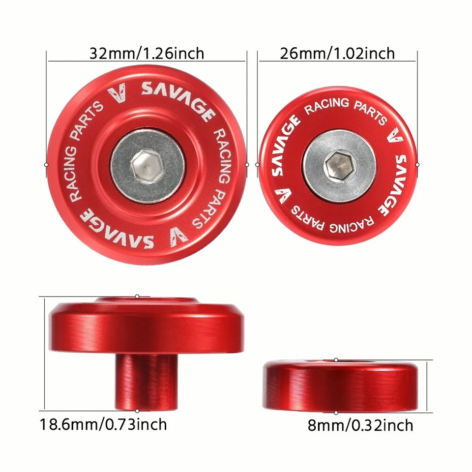 CNC Fuel Tank Setting Collar Oil Cooler Washer Screws For HONDA XR 250R/400R Red - Image 2 of 4