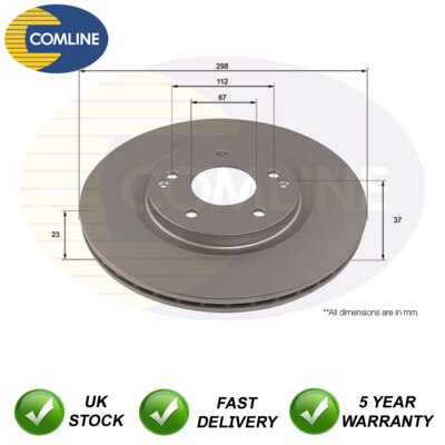 Brake Disc Front Comline Fits Ssangyong Tivoli 2015- XLV 2016- 1.6 D