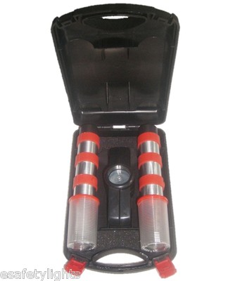 PF9LM2 2EA CASE PORTABLE 9LED POWER FLARE POWER-MARKERS ROADSIDE EMERGENCY LIGHT
