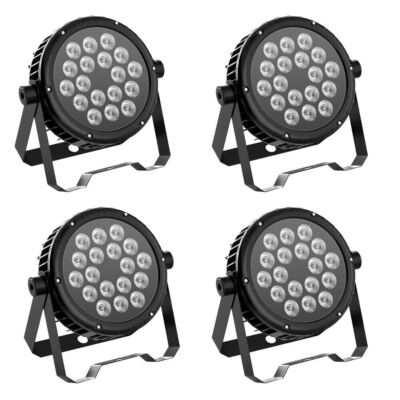 180W RGBW Par CAN Light Waterproof 18 LED DMX DJ Bar Disco Stage Lights Strobe