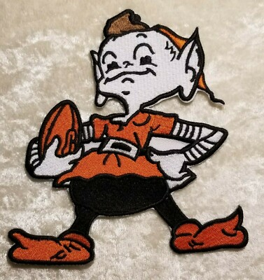 #ad Cleveland Browns Brownie 5.5quot; Retro Iron Sew On Embroidered Patch Free Tracking $9.95