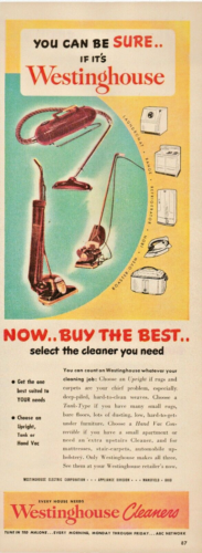 1949 Westinghouse Cleaners Upright Tank Hand Vac Every House Needs Vtg. Print Ad - Picture 1 of 1