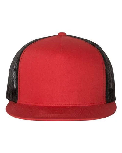Yupoong 6006 YP Classics 5-Panel Trucker Hat Mesh Back Snapback Flat Bill Cap