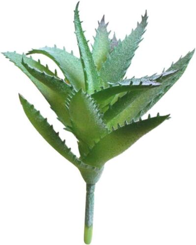 1Pc Green Artificial Succulents Aloe Artificial Succulent Plant Fake Aloe Rea...