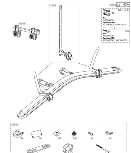 Thule Velocompact 925/927 Adapter Arm 