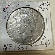 1923 Peace Dollar In VF Condition 