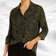 RAILS Hunter Olive Animal Stripe Rayon XL Black Green