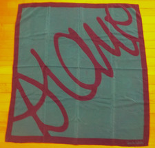 Vintage Diane Von Furstenberg Silk Scarf with "Diane" Turquoise Purple, 34"
