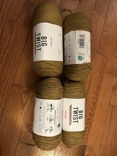 Big Twist Value Yarn Lot Set Of 4 Camel Each 380 Yards 6 Ounces Weight 4