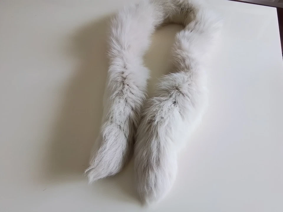 MAGNIFIQUE ÉTOLE EN FOURRURE RENARD ARGENTÉ VINTAGE - Photo 2/4