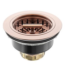 Sink Drain Strainer Durable 3.5Iuch Kitchen Sink Basket Antique Copper Stainless